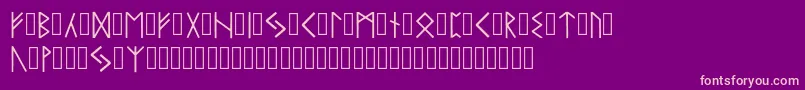 Runico Regular Font – Pink Fonts on Purple Background