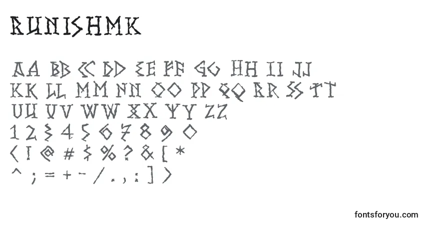 Schriftart RunishMK (139323) – Alphabet, Zahlen, spezielle Symbole
