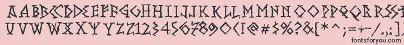RunishMK Font – Black Fonts on Pink Background