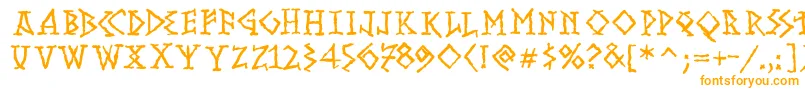 RunishMK Font – Orange Fonts on White Background