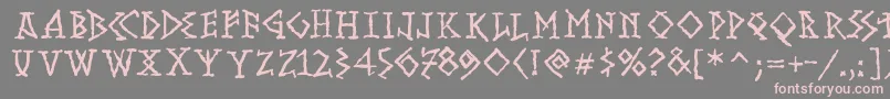 RunishMK Font – Pink Fonts on Gray Background