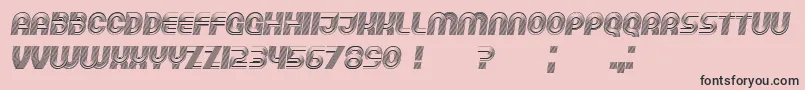 Running Italic Font – Black Fonts on Pink Background