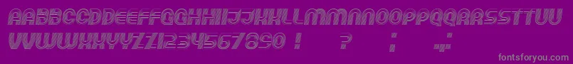 Running Italic Font – Gray Fonts on Purple Background