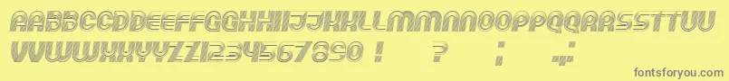 Running Italic Font – Gray Fonts on Yellow Background