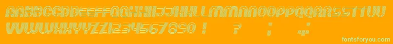 Running Italic Font – Green Fonts on Orange Background