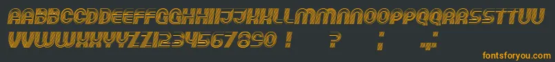 Running Italic Font – Orange Fonts on Black Background