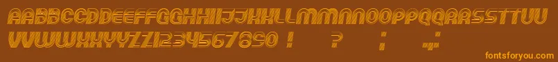 Running Italic Font – Orange Fonts on Brown Background