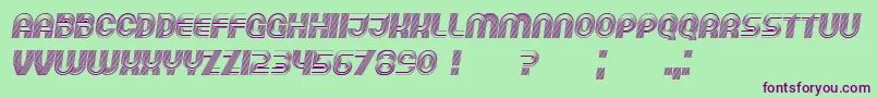Running Italic Font – Purple Fonts on Green Background
