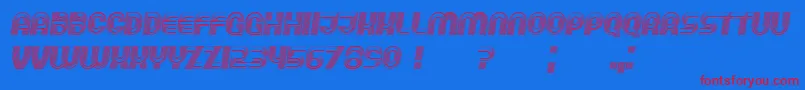 Running Italic Font – Red Fonts on Blue Background