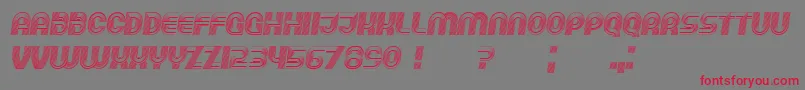 Running Italic Font – Red Fonts on Gray Background