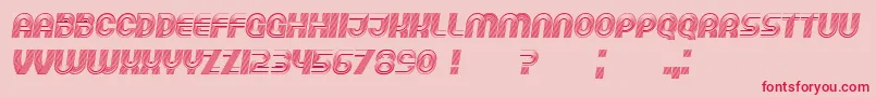 Running Italic Font – Red Fonts on Pink Background