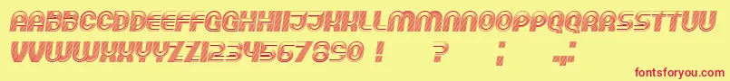 Running Italic Font – Red Fonts on Yellow Background