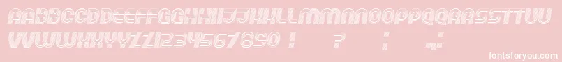 Running Italic Font – White Fonts on Pink Background