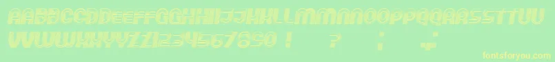 Шрифт Running Italic – жёлтые шрифты на зелёном фоне