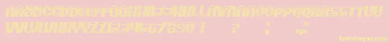 Running Italic Font – Yellow Fonts on Pink Background