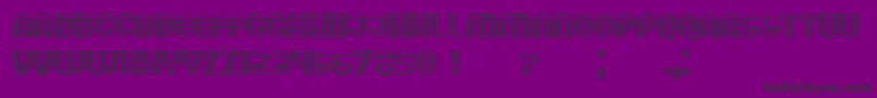 Running-fontti – mustat fontit violetilla taustalla