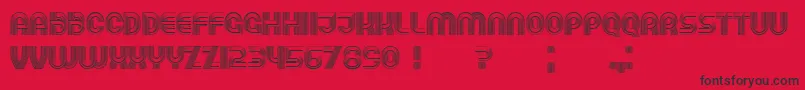 Running Font – Black Fonts on Red Background