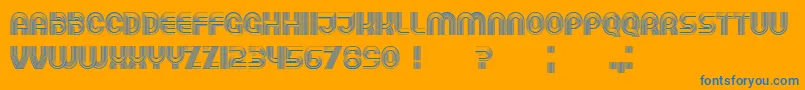 Running Font – Blue Fonts on Orange Background