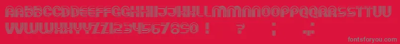 フォントRunning – 赤い背景に灰色の文字