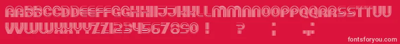 Running Font – Pink Fonts on Red Background