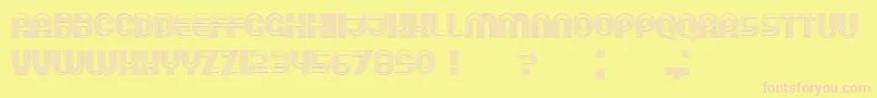 Running Font – Pink Fonts on Yellow Background