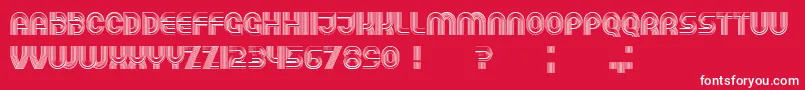 Running Font – White Fonts on Red Background