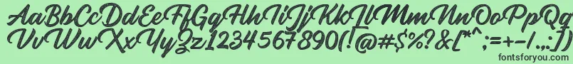 Rupture Stamp Font – Black Fonts on Green Background