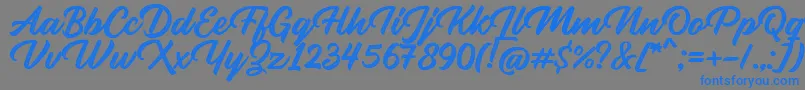 Rupture Stamp Font – Blue Fonts on Gray Background