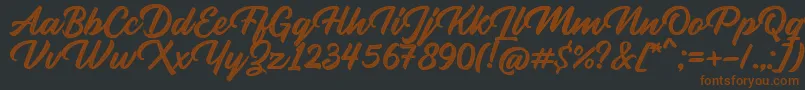 Rupture Stamp Font – Brown Fonts on Black Background