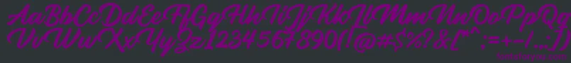 Rupture Stamp Font – Purple Fonts on Black Background