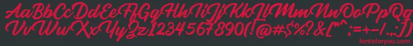 Rupture Stamp Font – Red Fonts on Black Background
