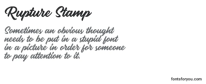 Schriftart Rupture Stamp