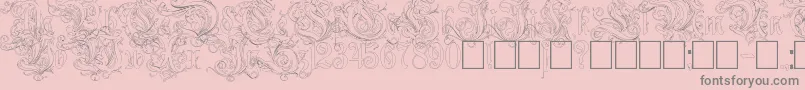 Шрифт Ruritania Outline – серые шрифты на розовом фоне