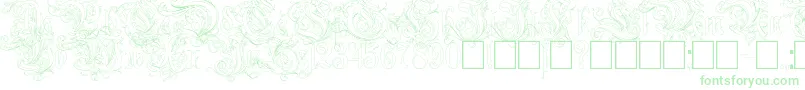 Ruritania Outline-Schriftart – Grüne Schriften