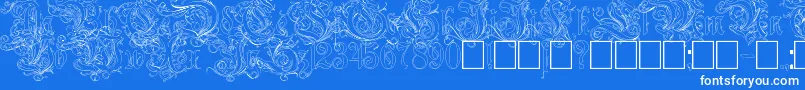 Police Ruritania Outline – polices blanches sur fond bleu