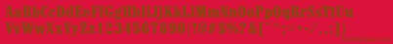 MarlborowideRegular Font – Brown Fonts on Red Background