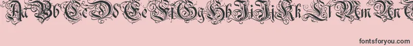 Ruritania Font – Black Fonts on Pink Background