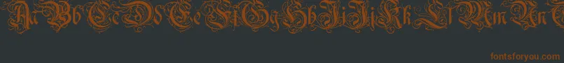Ruritania Font – Brown Fonts on Black Background