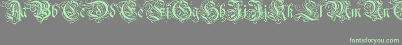 Ruritania Font – Green Fonts on Gray Background