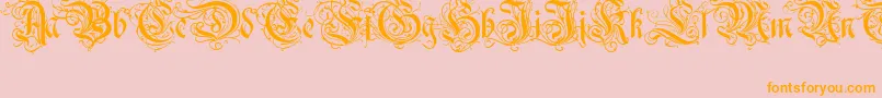 Ruritania Font – Orange Fonts on Pink Background