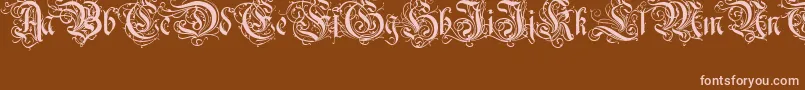 Ruritania Font – Pink Fonts on Brown Background