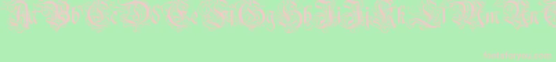 Ruritania Font – Pink Fonts on Green Background