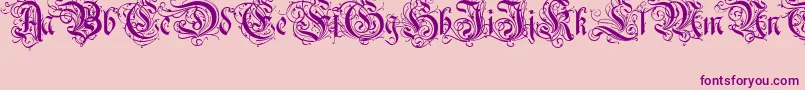 Ruritania Font – Purple Fonts on Pink Background