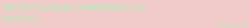 RUSAK Font – Green Fonts on Pink Background