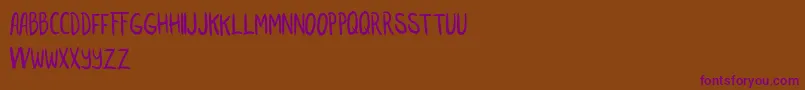 RUSAK Font – Purple Fonts on Brown Background