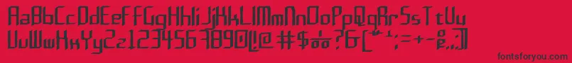 Rushil 0 6 Font – Black Fonts on Red Background