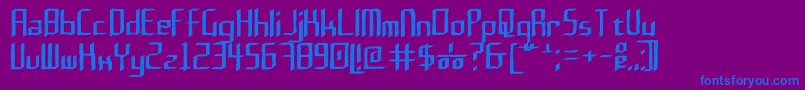 Rushil 0 6 Font – Blue Fonts on Purple Background