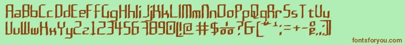 Rushil 0 6 Font – Brown Fonts on Green Background