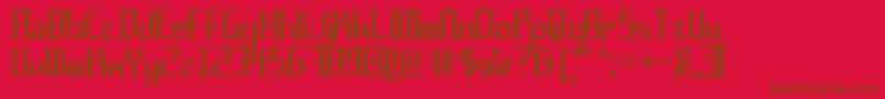 Rushil 0 6 Font – Brown Fonts on Red Background