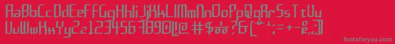 フォントRushil 0 6 – 赤い背景に灰色の文字